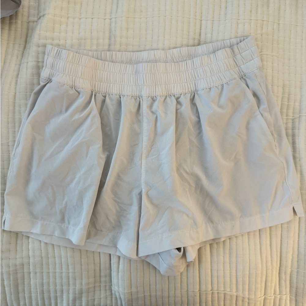 Athleta White Shorts with Elastic Waistband